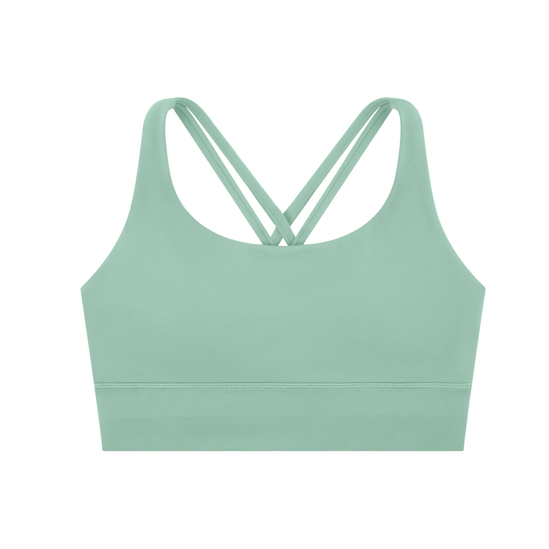 Strappy Criss-Cross Sports Bra-0