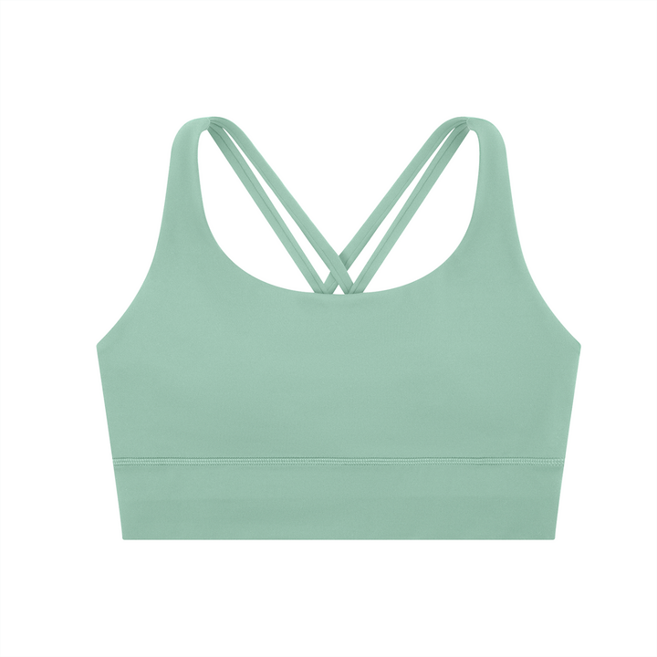 Strappy Criss-Cross Sports Bra-0