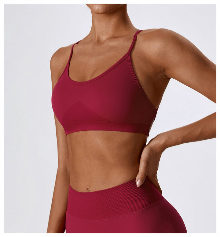 Crossback Strappy Sports Bra-6