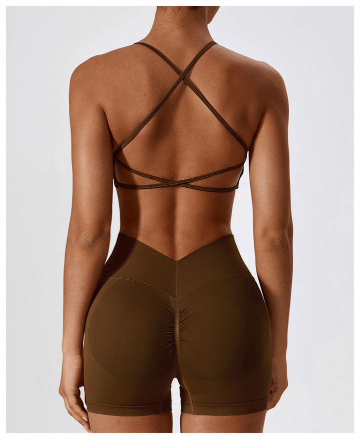 Crossback Strappy Sports Bra-2