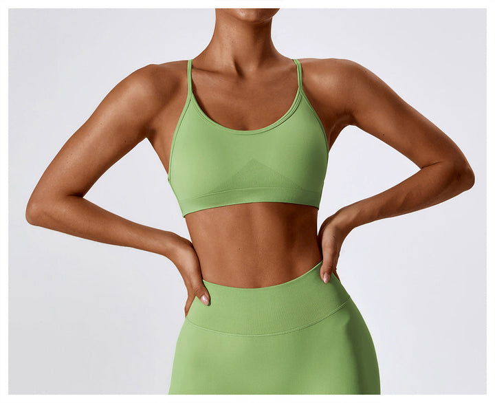 Crossback Strappy Sports Bra-3