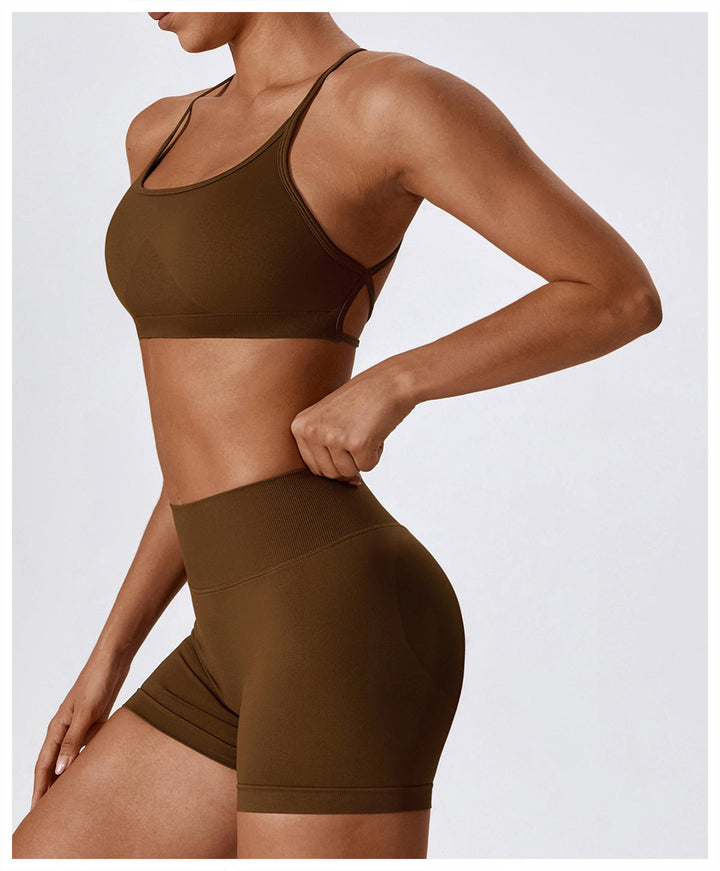 Crossback Strappy Sports Bra-1
