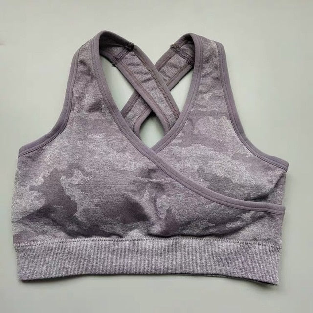 Camouflage Push Up Sports Bra Women Seamless Bras For Women Workout Fitness Bra Tops Sujetador Deportivo Mujer-2
