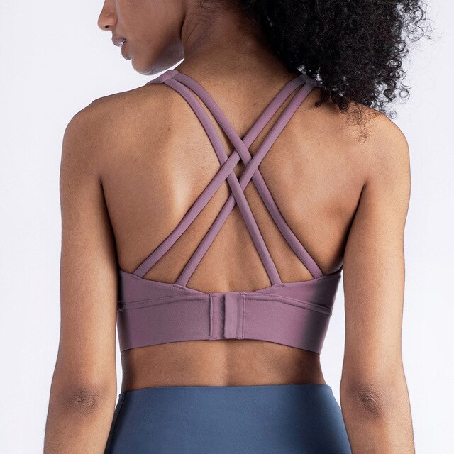 Running Bras Shock-Proof Yoga Tops Heart-shaped Seamless Buckle Beauty Back Fitness Sports Bra Women Gym Crop Top-5
