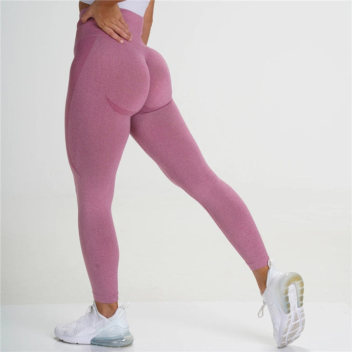 Women Seamless Yoga Pants High Waist Highly Stretchy Gym Workout Fitnesss Leggings Female Sports Trousers-9