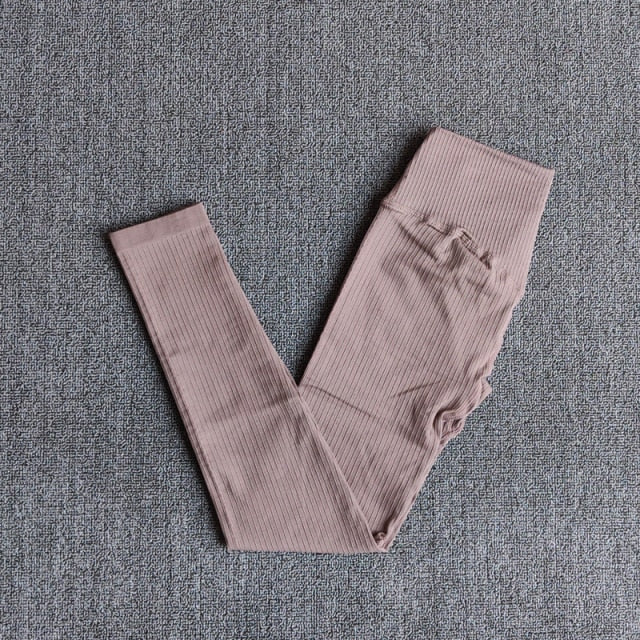 Yoga Pants Sports Clothing Seamless Legging Solid High Waist Full Length Workout Leggings for Fittness Yoga Leggings-9