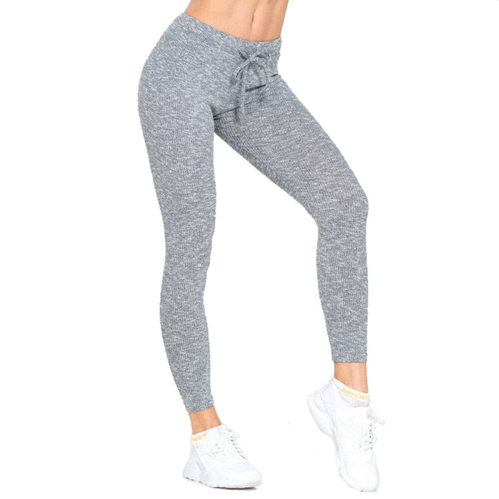 Gym Yoga Leggings Drawstring High Elastic Slim Pants Fitness Sportswear Seamless Running Workout Training Energy Tracksuit-0