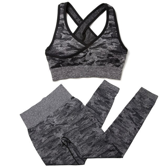 Seamless Yoga Set Fitness Sports Suits Gym Clothing Sport Bra High Waist Yoga Leggings Workout Pants Outfit Sportswear Tracksuit