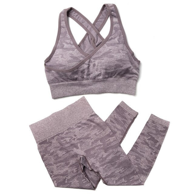 Seamless Yoga Set Fitness Sports Suits Gym Clothing Sport Bra High Waist Yoga Leggings Workout Pants Outfit Sportswear Tracksuit